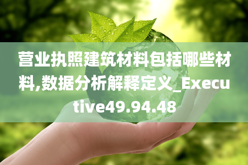 营业执照建筑材料包括哪些材料,数据分析解释定义_Executive49.94.48