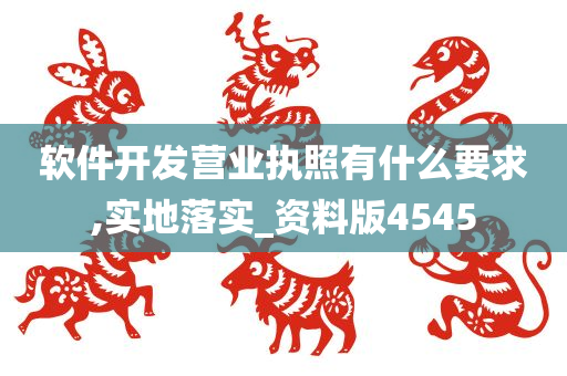 软件开发营业执照有什么要求,实地落实_资料版4545