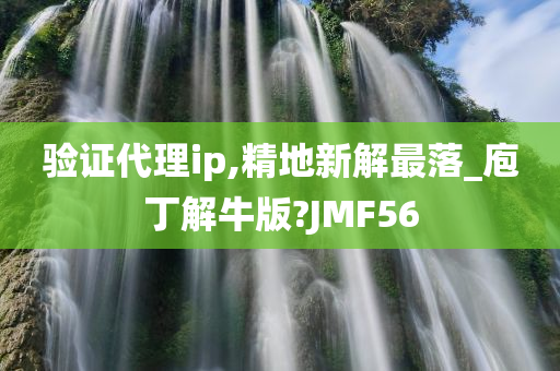 验证代理ip,精地新解最落_庖丁解牛版?JMF56