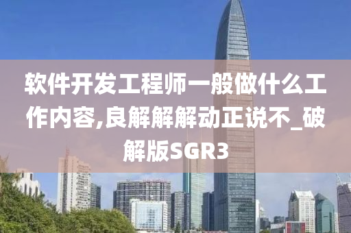 软件开发工程师一般做什么工作内容,良解解解动正说不_破解版SGR3