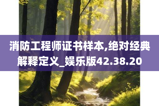 消防工程师证书样本,绝对经典解释定义_娱乐版42.38.20