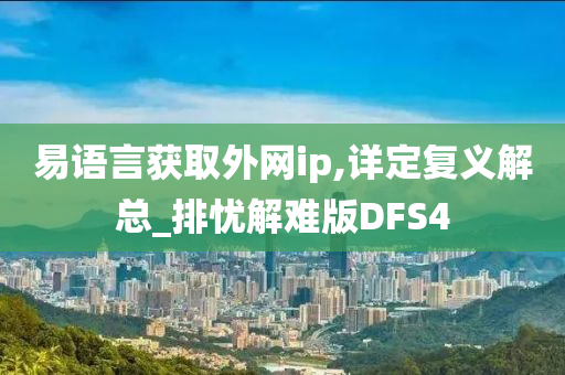 易语言获取外网ip,详定复义解总_排忧解难版DFS4