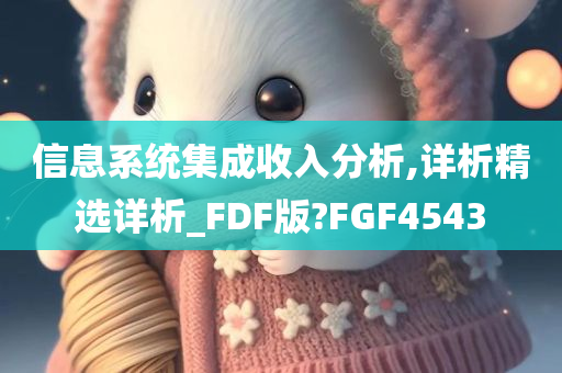 信息系统集成收入分析,详析精选详析_FDF版?FGF4543