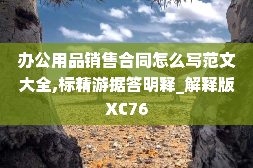 办公用品销售合同怎么写范文大全,标精游据答明释_解释版XC76