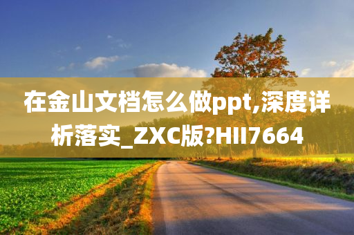 在金山文档怎么做ppt,深度详析落实_ZXC版?HII7664