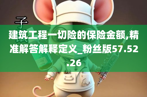 建筑工程一切险的保险金额,精准解答解释定义_粉丝版57.52.26