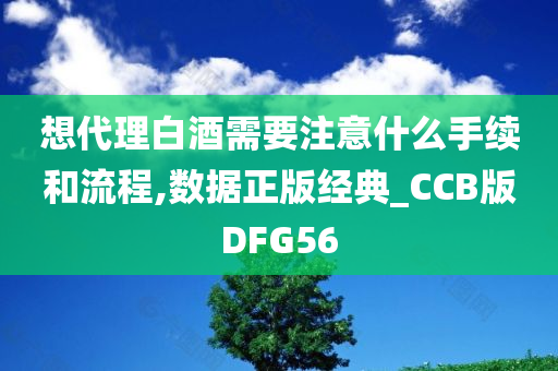 想代理白酒需要注意什么手续和流程,数据正版经典_CCB版DFG56