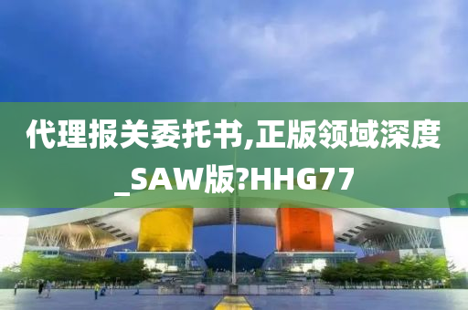 代理报关委托书,正版领域深度_SAW版?HHG77