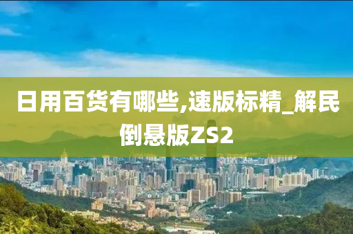 日用百货有哪些,速版标精_解民倒悬版ZS2