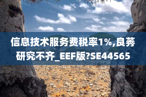 信息技术服务费税率1%,良莠研究不齐_EEF版?SE44565