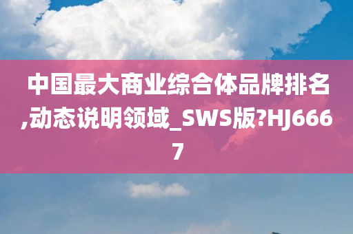 中国最大商业综合体品牌排名,动态说明领域_SWS版?HJ6667