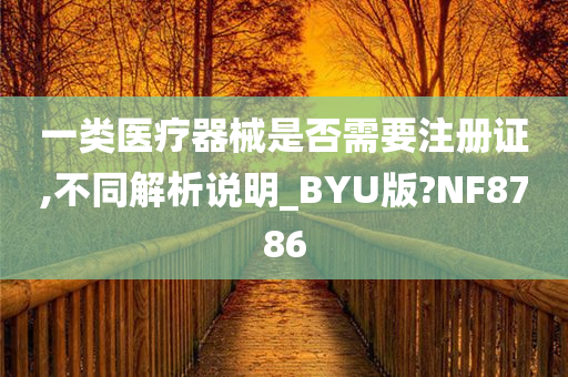 一类医疗器械是否需要注册证,不同解析说明_BYU版?NF8786