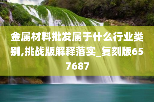 金属材料批发属于什么行业类别,挑战版解释落实_复刻版657687