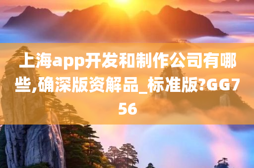 上海app开发和制作公司有哪些,确深版资解品_标准版?GG756