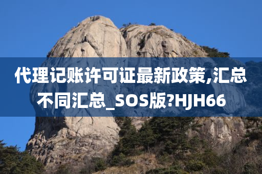 代理记账许可证最新政策,汇总不同汇总_SOS版?HJH66