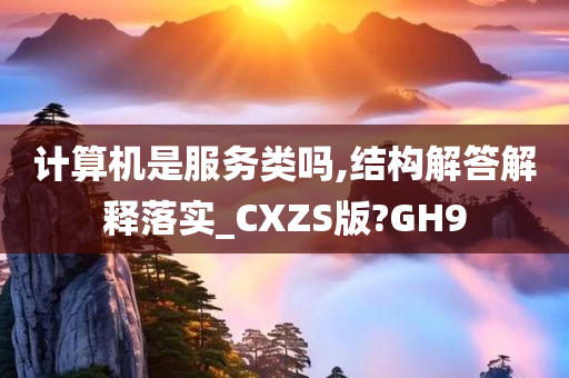 计算机是服务类吗,结构解答解释落实_CXZS版?GH9