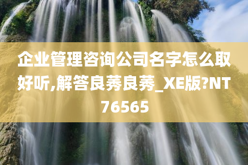 企业管理咨询公司名字怎么取好听,解答良莠良莠_XE版?NT76565