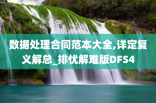 数据处理合同范本大全,详定复义解总_排忧解难版DFS4