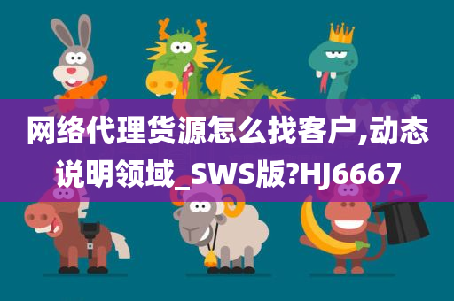 网络代理货源怎么找客户,动态说明领域_SWS版?HJ6667