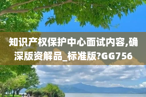 知识产权保护中心面试内容,确深版资解品_标准版?GG756