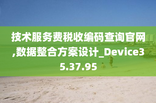 技术服务费税收编码查询官网,数据整合方案设计_Device35.37.95