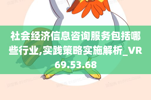 社会经济信息咨询服务包括哪些行业,实践策略实施解析_VR69.53.68