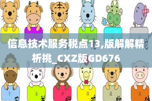 信息技术服务税点13,版解解精析挑_CXZ版GD676