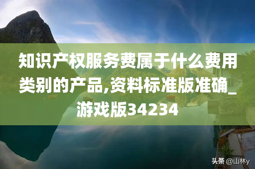 知识产权服务费属于什么费用类别的产品,资料标准版准确_游戏版34234