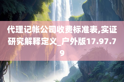 代理记帐公司收费标准表,实证研究解释定义_户外版17.97.79