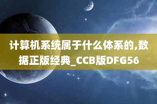 计算机系统属于什么体系的,数据正版经典_CCB版DFG56