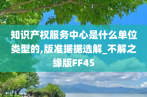 知识产权服务中心是什么单位类型的,版准据据选解_不解之缘版FF45