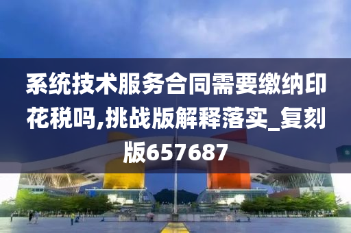 系统技术服务合同需要缴纳印花税吗,挑战版解释落实_复刻版657687