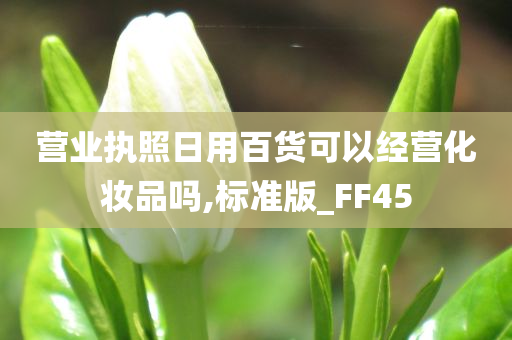 营业执照日用百货可以经营化妆品吗,标准版_FF45