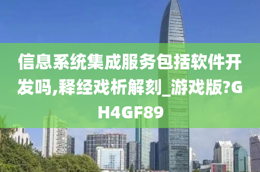 信息系统集成服务包括软件开发吗,释经戏析解刻_游戏版?GH4GF89