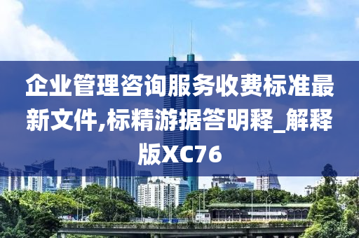 企业管理咨询服务收费标准最新文件,标精游据答明释_解释版XC76