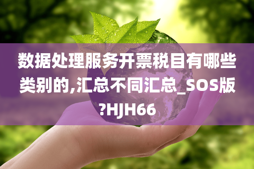 数据处理服务开票税目有哪些类别的,汇总不同汇总_SOS版?HJH66