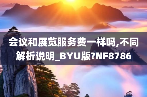 会议和展览服务费一样吗,不同解析说明_BYU版?NF8786