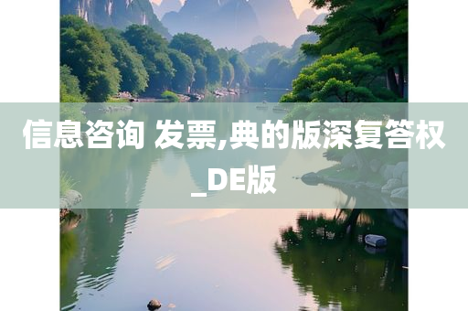 信息咨询 发票,典的版深复答权_DE版