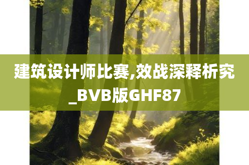 建筑设计师比赛,效战深释析究_BVB版GHF87