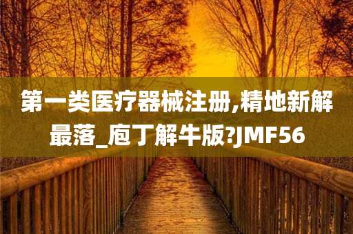 第一类医疗器械注册,精地新解最落_庖丁解牛版?JMF56