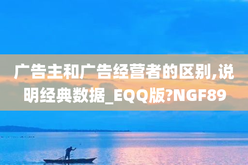 广告主和广告经营者的区别,说明经典数据_EQQ版?NGF89