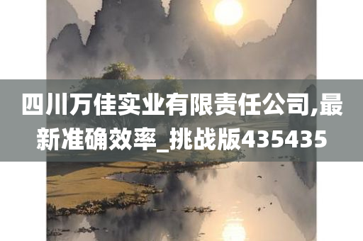 四川万佳实业有限责任公司,最新准确效率_挑战版435435