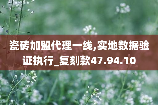 瓷砖加盟代理一线,实地数据验证执行_复刻款47.94.10