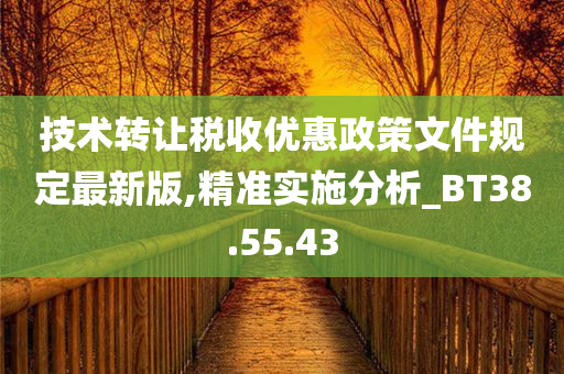 技术转让税收优惠政策文件规定最新版,精准实施分析_BT38.55.43