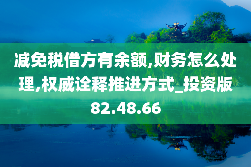 减免税借方有余额,财务怎么处理,权威诠释推进方式_投资版82.48.66