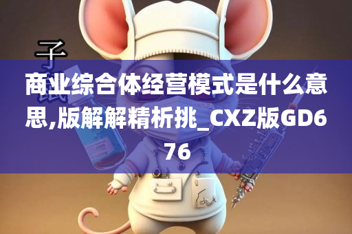 商业综合体经营模式是什么意思,版解解精析挑_CXZ版GD676