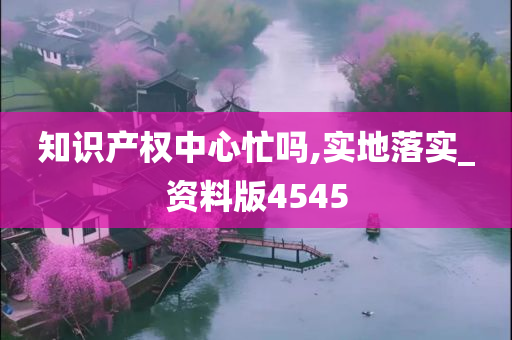 知识产权中心忙吗,实地落实_资料版4545