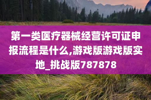 第一类医疗器械经营许可证申报流程是什么,游戏版游戏版实地_挑战版787878