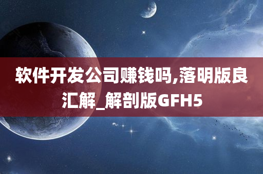 软件开发公司赚钱吗,落明版良汇解_解剖版GFH5