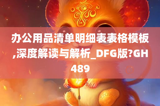 办公用品清单明细表表格模板,深度解读与解析_DFG版?GH489